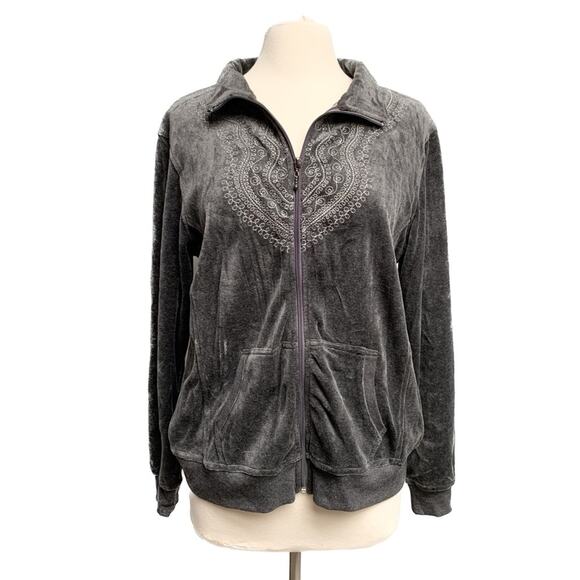 Gray Zip Up Jacket - Picture 1 of 9